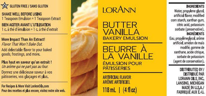 Lorann Baking Emulsion Butter Vanilla 4oz