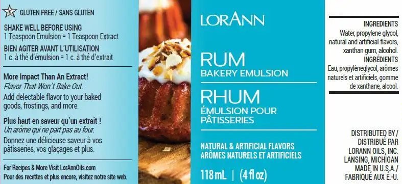 Lorann Baking Emulsion Rum 4oz