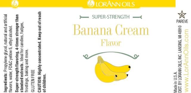 LorAnn Oils Banana Cream Flavouring 1oz (8 dram)