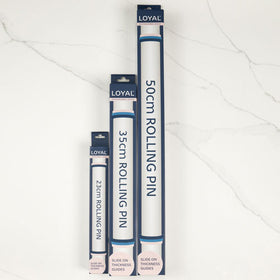 Loyal Rolling Pin with Guides 23cm
