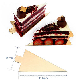 Loyal Triangle Gold Dessert Slip Board 135mmx75mm 50pcs