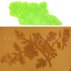 Marvelous Molds Bird with Blossoms Silicone Onlay