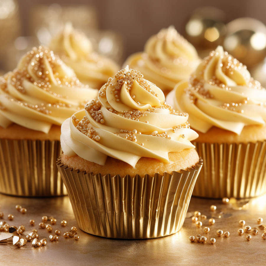 Medium GOLD Foil Baking Cups (50 pack) - 44mm Base