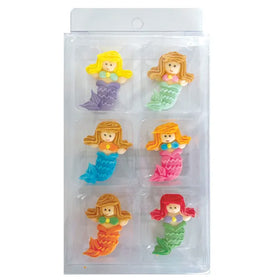 Edible Cupcake Toppers Decorations Mermaid 6pcs