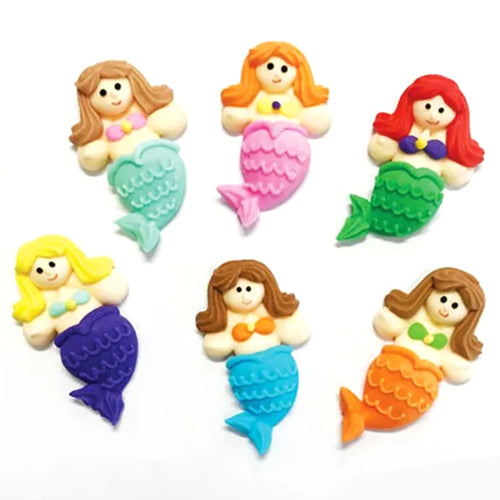 Edible Cupcake Toppers Decorations Mermaid 6pcs
