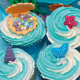 Mermaid Edible Cupcake Toppers 12pcs