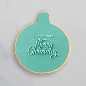 Cookie Embosser Stamp We Wish You a Merry Christmas