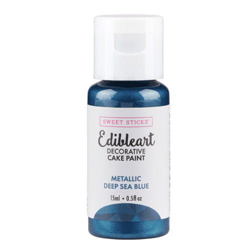 Sweet Sticks Edible Art Paint METALLIC DEEP SEA BLUE 15ml