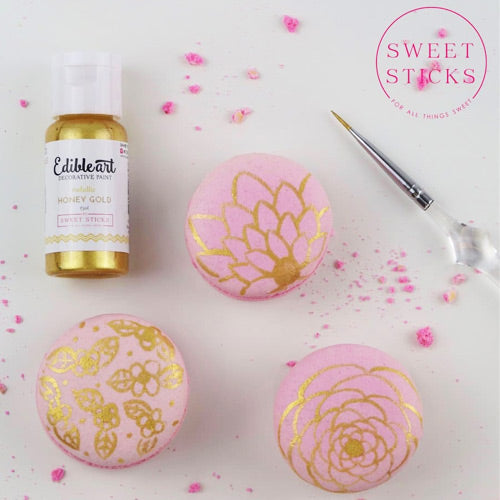 Sweet Sticks Edible Art Paint METALLIC HONEY GOLD 15ml