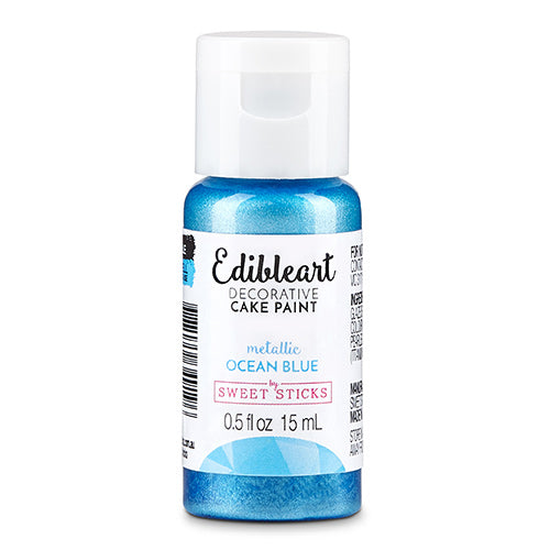 Sweet Sticks Edible Art Paint METALLIC OCEAN BLUE 15ml