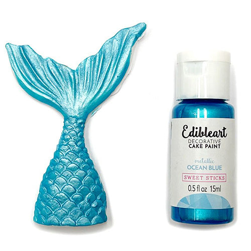 Sweet Sticks Edible Art Paint METALLIC OCEAN BLUE 15ml