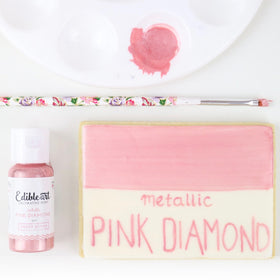 Sweet Sticks Edible Art Paint METALLIC PINK DIAMOND 15ml