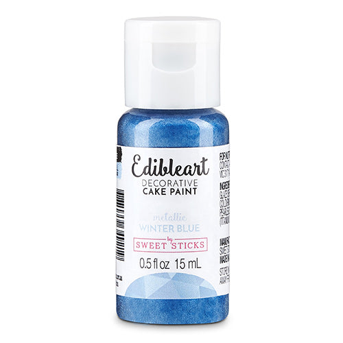 Sweet Sticks Edible Art Paint METALLIC WINTER BLUE 15ml