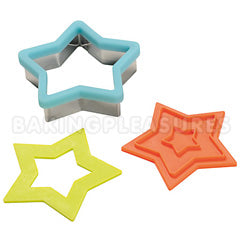 Miniamo Brights Star Cutter, Stamp & Stencil 3pcs