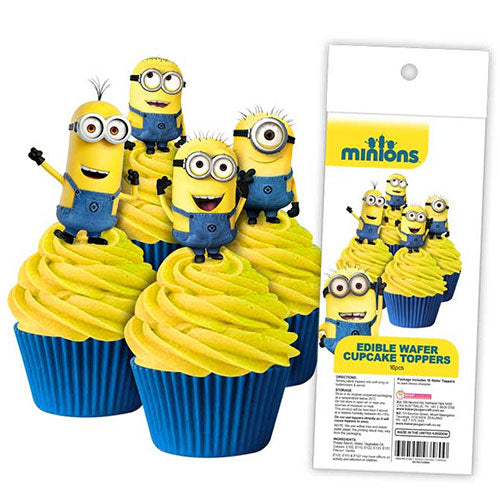 Minions Edible Wafer Cupcake Toppers 16pcs