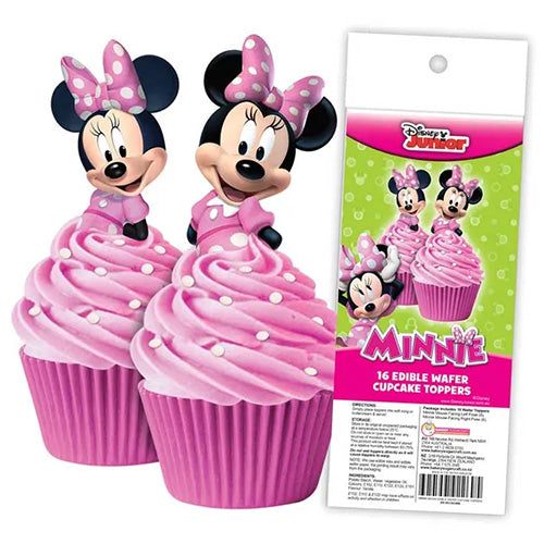Minnie Mouse Edible Wafer Cupcake Toppers 16pcs
