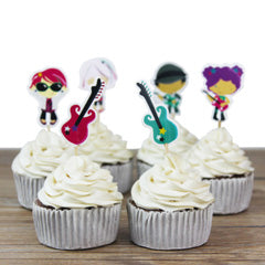 Music Paper Cupcake Picks 24pcs