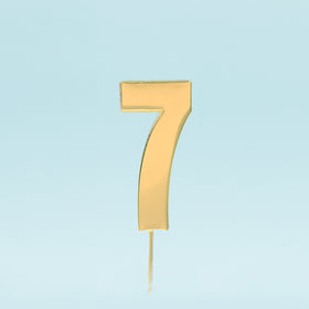 BOLD  Cake Topper (7cm) - GOLD NUMBER 7