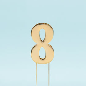 BOLD  Cake Topper (7cm) - GOLD NUMBER 8