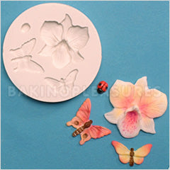 FPC Sugarcraft Orchid & Insects Silicone Mould
