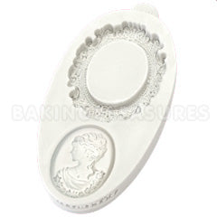 Katy Sue Oval Cameo & Frame 1 Silicone Mould