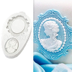 Katy Sue Oval Cameo & Frame 2 Silicone Mould