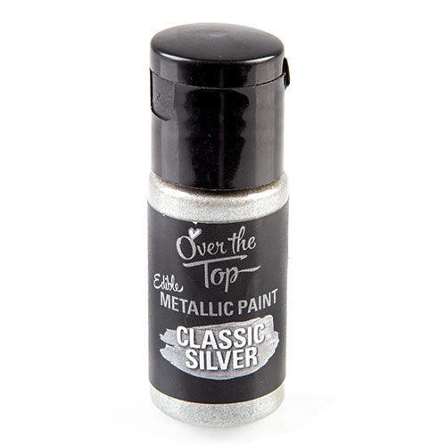 Over The Top Classic Silver Edible Paint 15ml