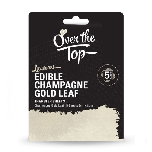 Over The Top Edible Champagne Gold Leaf Transfer Sheets 5pcs