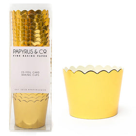 Papyrus Foil Card Baking Cups Gold 25pcs