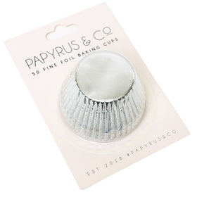Papyrus Medium Silver Foil Baking Cups 50pcs (44mm Base)