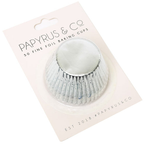 Papyrus Medium Silver Foil Baking Cups 50pcs (44mm Base)