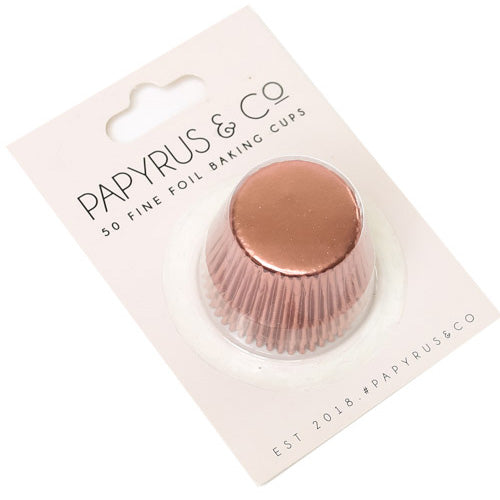 Papyrus Mini Rose Gold Foil Baking Cups 50pcs (35mm Base)