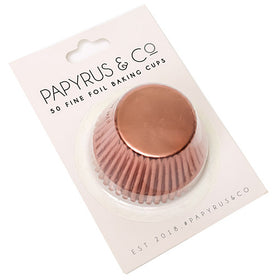 Papyrus Standard Rose Gold Foil Baking Cups 50pcs (50mm Base)