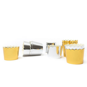 Papyrus Foil Card Baking Cups Silver 25pcs