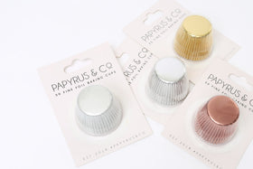Medium GOLD Foil Baking Cups (50 pack) - 44mm Base