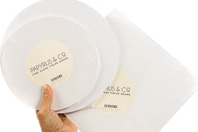 Papyrus Round Gloss White Masonite Cake Board 10 Inch