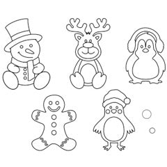 Patchwork Cutters Cute Christmas Characters