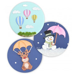 Patchwork Cutters Hot Air Balloons, Umbrella & Parachute
