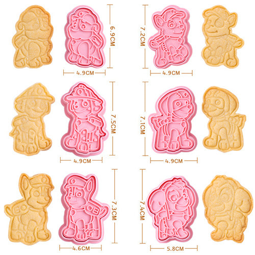 Paw Patrol Cookie Cutter Embosser 6pcs