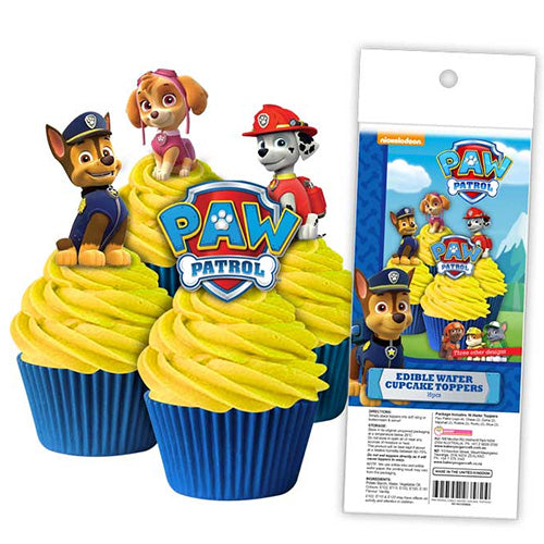 Paw Patrol Edible Wafer Cupcake Toppers 16pcs