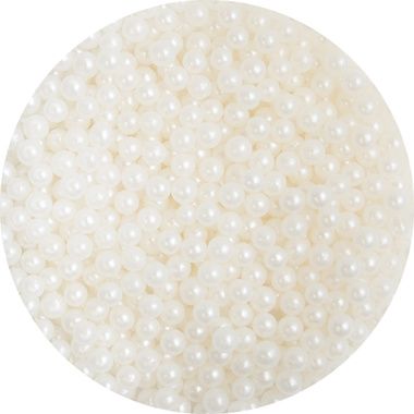 BULK Decori Cachous Round - PEARLISED WHITE 4mm (1kg)