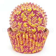 Pink Gold Damask Baking Cups 240pcs