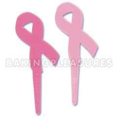 Pink Ribbon Picks 12pcs