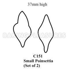 Poinsetta Small Flower Cutter 2pcs