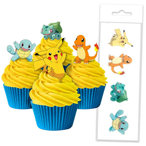 Pokemon Edible Wafer Cupcake Toppers 16pcs