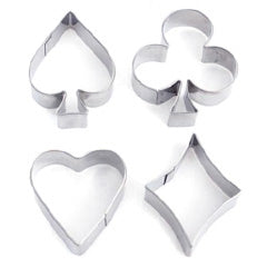 Small Poker Cookie Cutter Set 4pcs