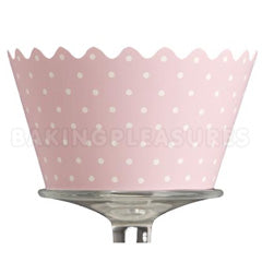 Polka Dot Pink Reusable Cupcake Wrappers 12pcs