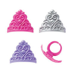Princess Crown Cupcake Rings 12pcs