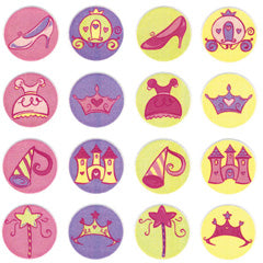 Princess Petites Edible  Cupcake Image 16pcs