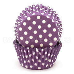 Purple Polka Dot Baking Cups 240pcs